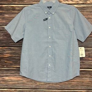 NWT George Classic Fit stretch dress shirt. Light denim look.